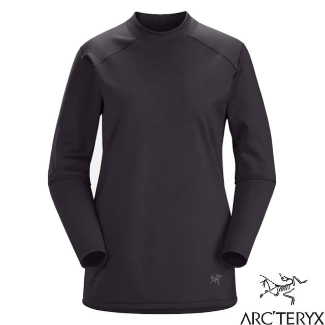 【ARCTERYX 始祖鳥】女 Motus AR 登山圓領長袖抗菌排汗衣(僅125g).運動中層衣/28340 黑✿30E010